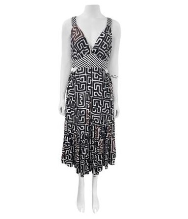 Vestido Cris Barros Logo Estampa
