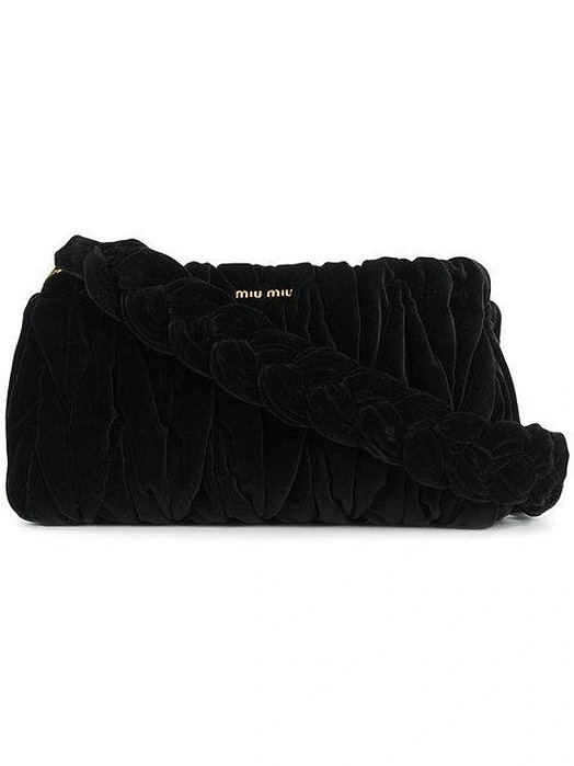 Bolsa Miu Miu Matelassê Black Velvet Preta Veludo
