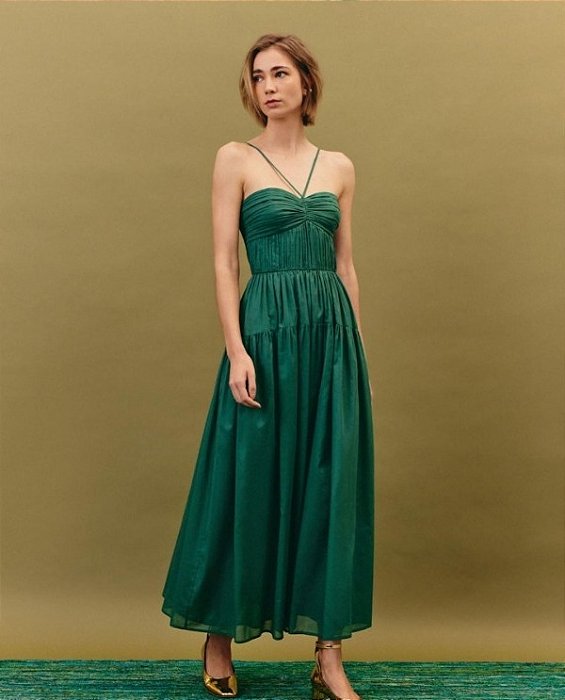 Vestido Andrea Marques Verde Garrafa