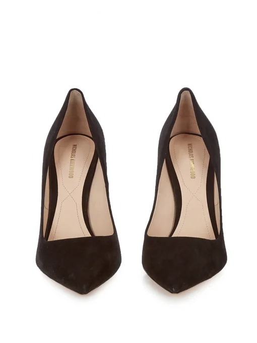 Scarpin Nicholas Kirkwood Preto Pérola Salto Vírgula