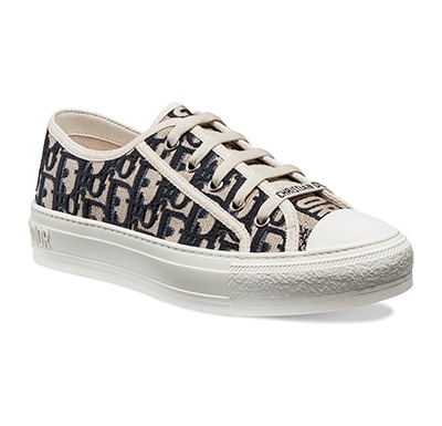 Tênis Dior Modelo Offwhite e Azul Marinho Modelo Walk'n' Sneaker