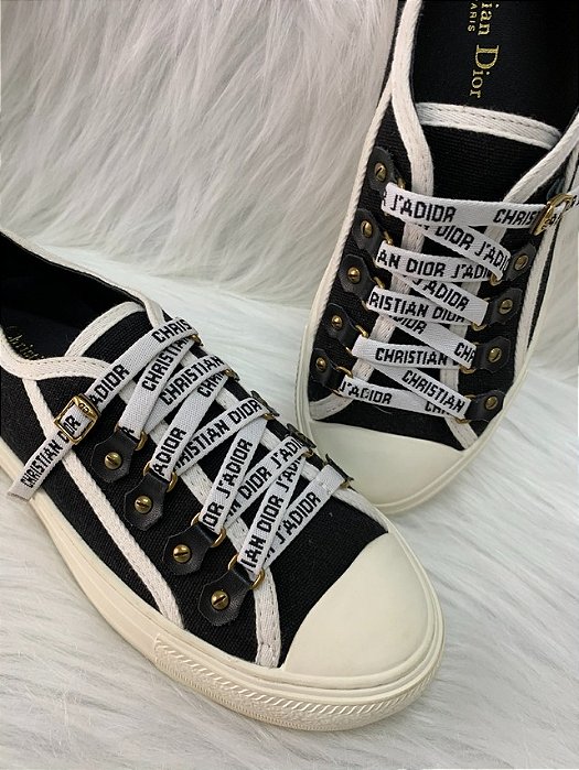 Tênis Dior Modelo walk'n'Dior Sneaker Tecido Marinho