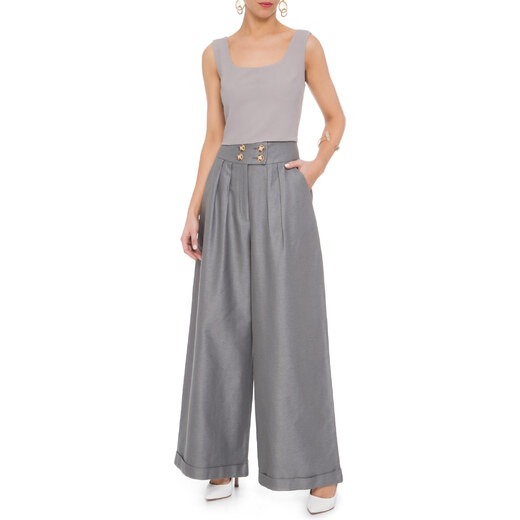 Calça NV Cinza Modelo Helo