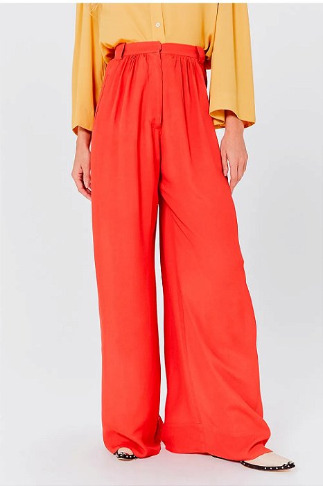Calça NV Laranja Terracota Modelo Samanta