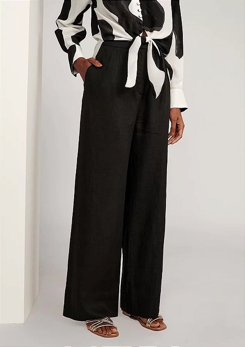 Calça Le Lis Blanc Linho Preto