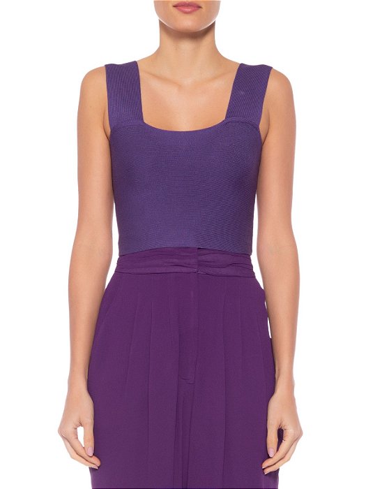 Cropped Animale Tricot Roxo