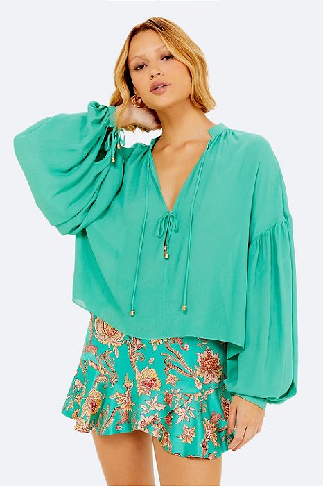 Blusa NV Modelo Vivian Verde Thaiti