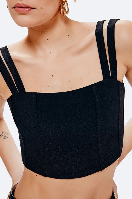 Cropped NV Modelo Vera Preto