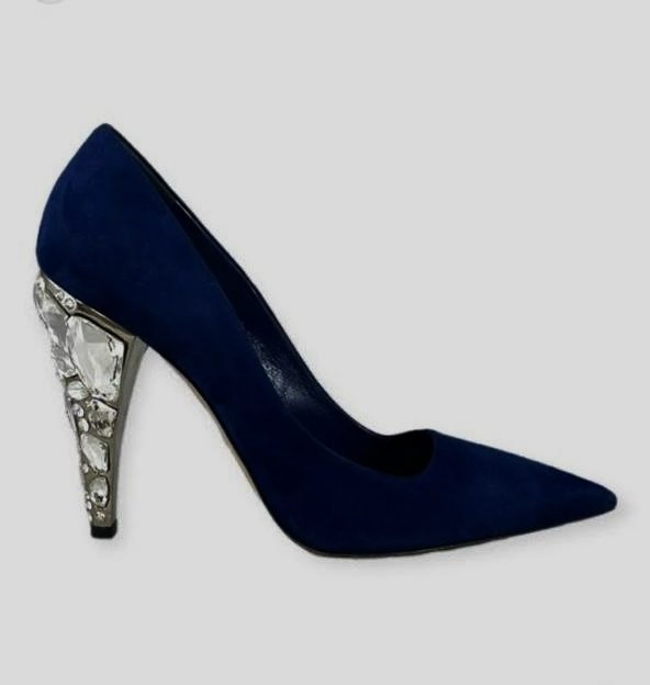 Scarpin Miu Miu Salto Cristais Preto