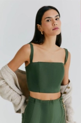 Top NV Modelo Claris Verde Cactus