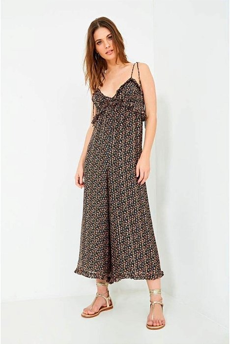 Macacão Ateen Estampado Genova Seda Lurex