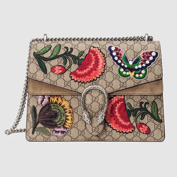 Bolsa Gucci Modelo Dionysus Supreme Floral Embroidered Bag Medium