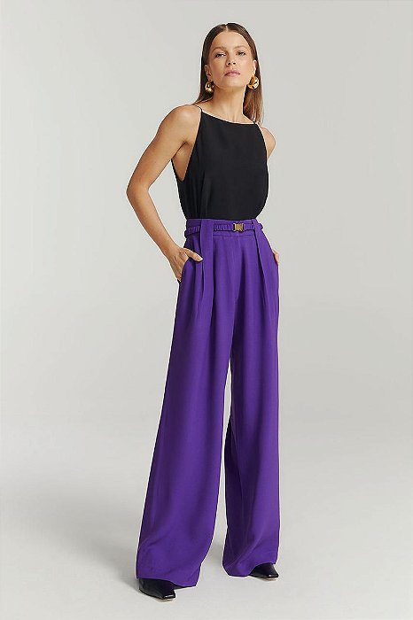 Calça NV Roxa Modelo Emília