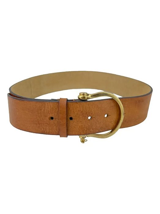 Cinto Animale Marrom Fivela Dourada
