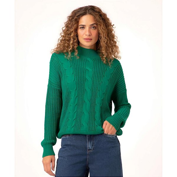 Blusa Bhava Tricot Verde