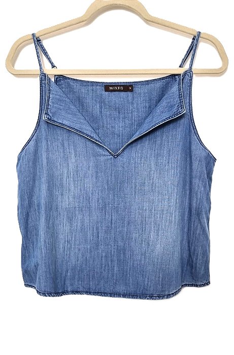 Blusa Mixed Azul Jeans