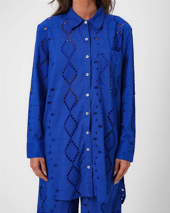 Camisa Bhava Azul Bandeira Laise