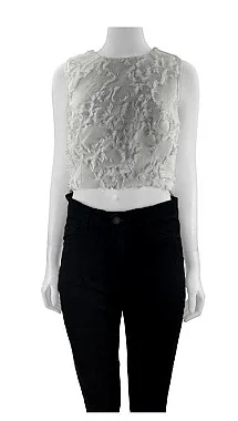 Cropped Mixed Offwhite Textura