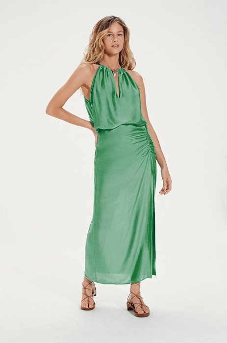 Saia Vix Verde Água Modelo Clara Cactus