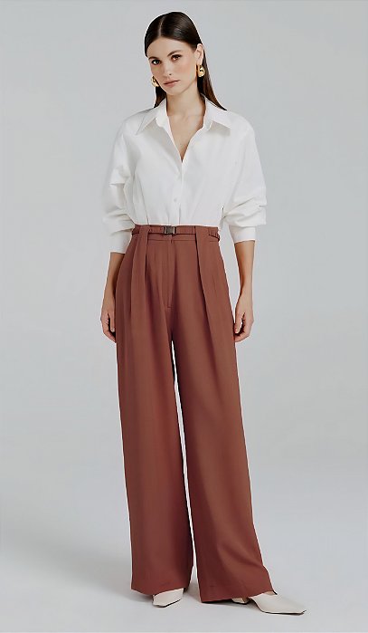 Calça NV Marrom Modelo Emília