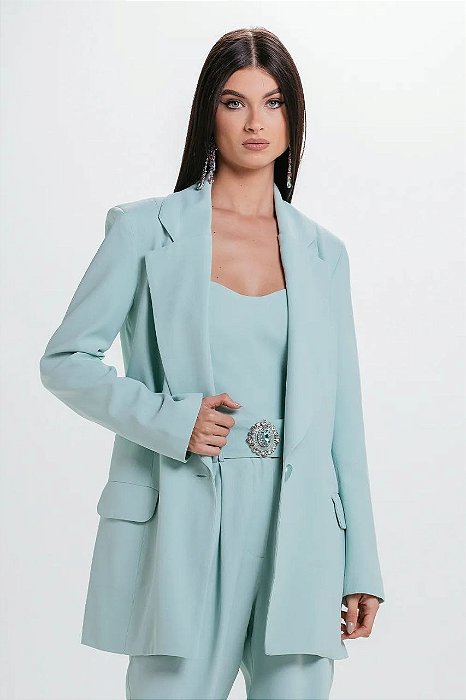 Blazer Charth Azul Modelo Alongado