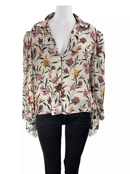 Camisa Iorane Branca Estampada Floral