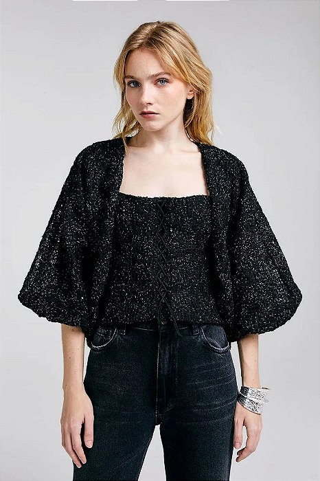 Blusa NV Preta Modelo Angélica