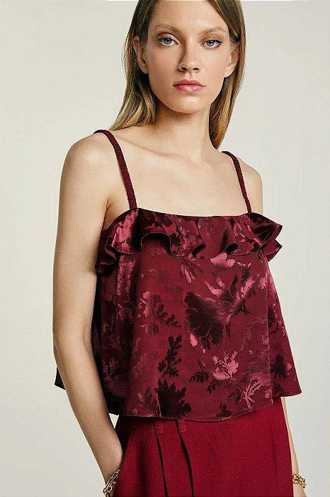 Blusa NV Vermelha Modelo Clarissa