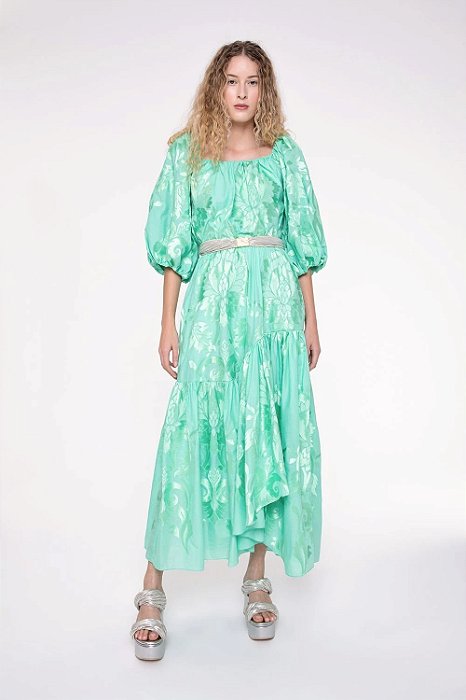 Vestido Cris Barros Verde Modelo Eva