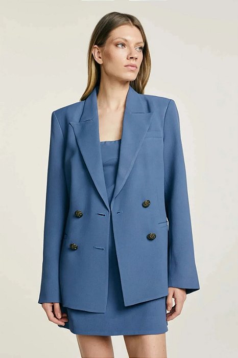 Blazer NV Azul Denim Modelo Antonella