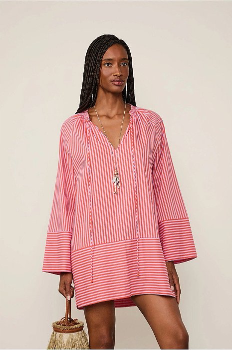 Vestido Animale Vermelho Estampado Modelo Georgete