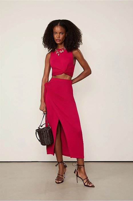 Conjunto Animale Saia + Blusa Rosa