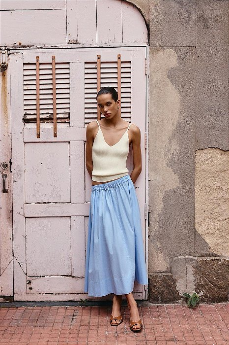 Saia Zara Azul Modelo Godê