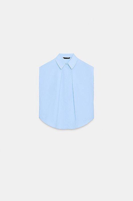 Camisa Zara Azul Sem Mangas