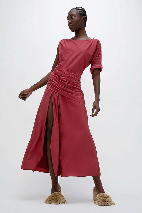 Vestido Cris Barros Vinho Modelo Fraga Jazz