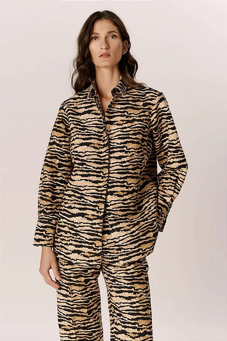 Camisa Andrea Marques Estampa Animal Print