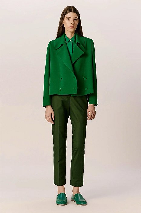 Blazer Andrea Marques Verde Bandeira Curto