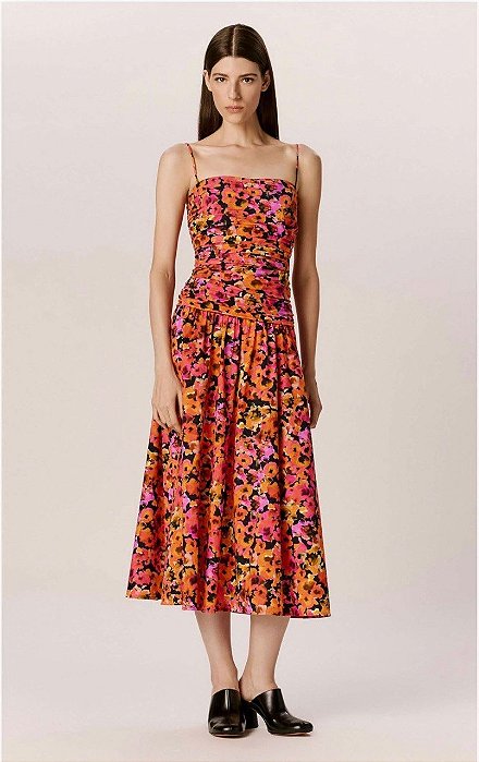 Vestido Andrea Marques Floral Decote Reto