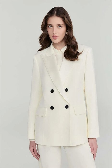Blazer NV Offwhite Modelo Paola
