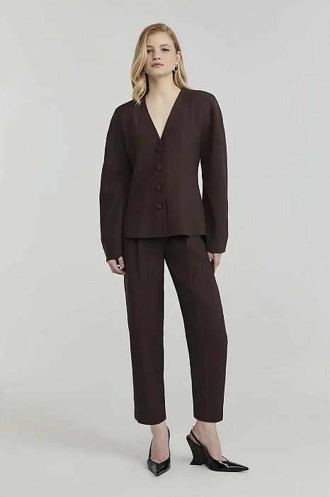 Conjunto NV Calça + Blazer Marrom