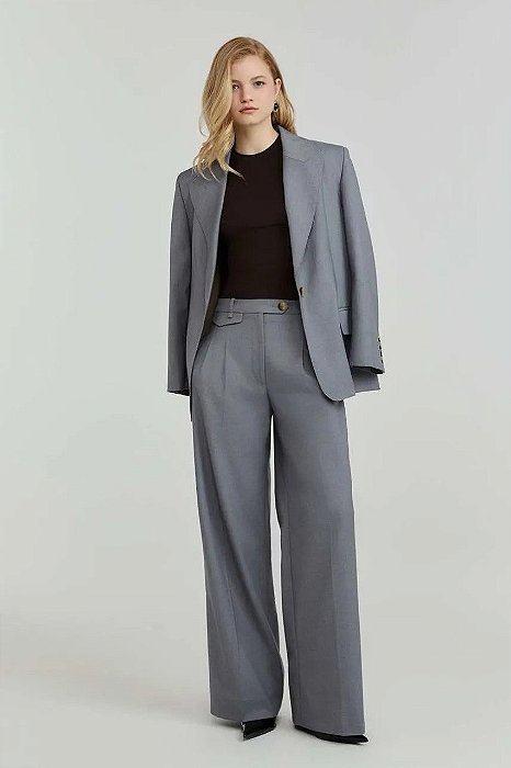 Conjunto NV Calça + Blazer Cinza