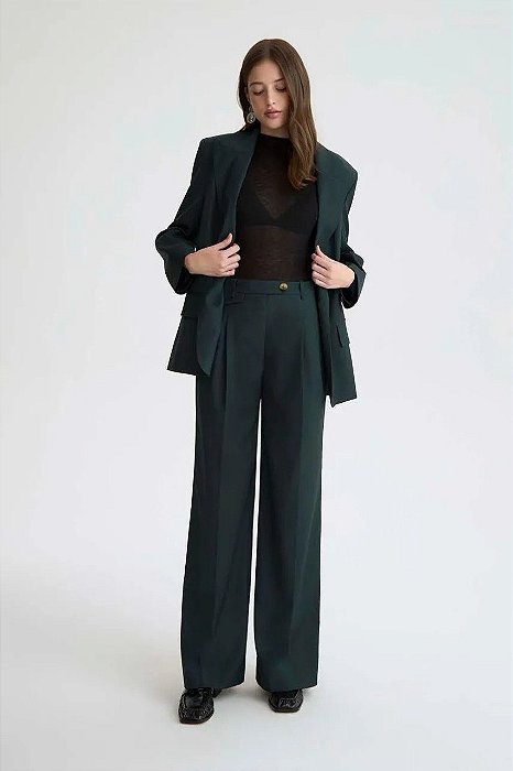 Conjunto NV Calça + Blazer Verde London