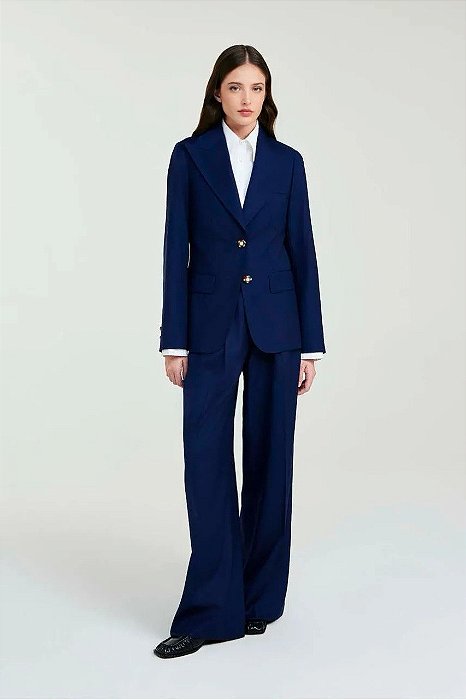Conjunto NV Calça + Blazer Azul Retro