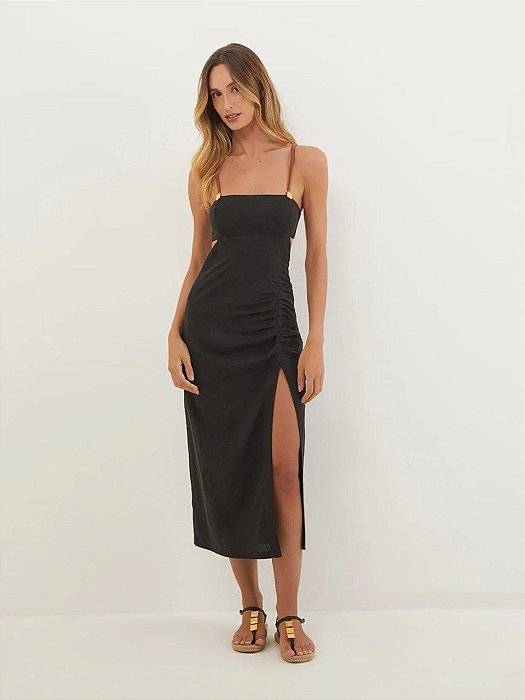 Vestido Vix Preto Modelo Mira