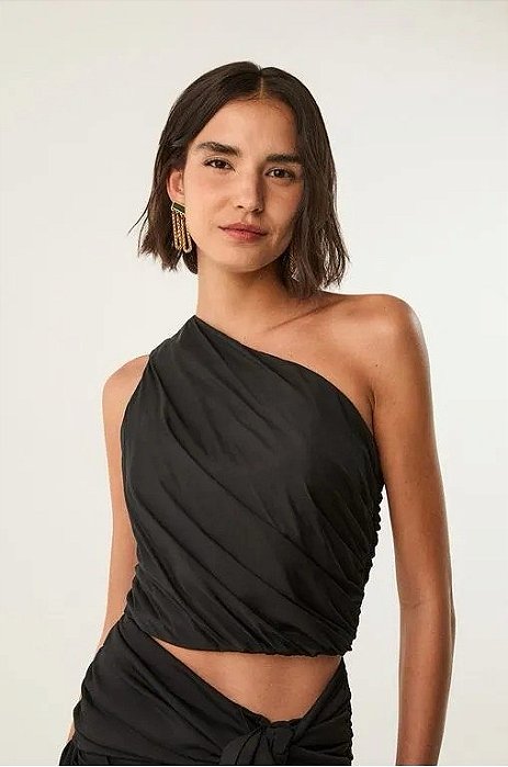 Blusa Vix Preta Modelo Top Zoe
