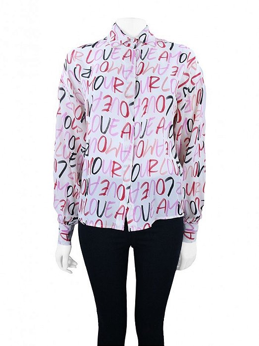 Camisa Mixed Branca Estampada