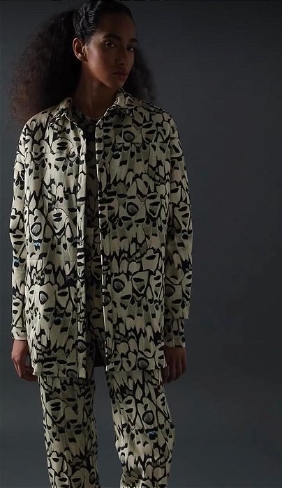 Casaco Andrea Marques Offwhite Estampado