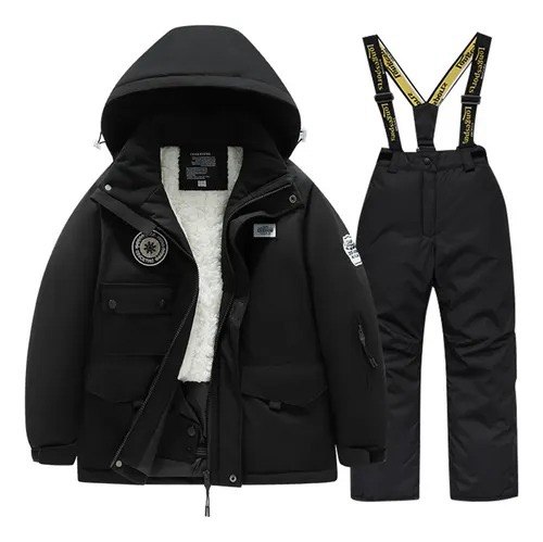 Casaco Bhava Preto Modelo De Neve Infantil