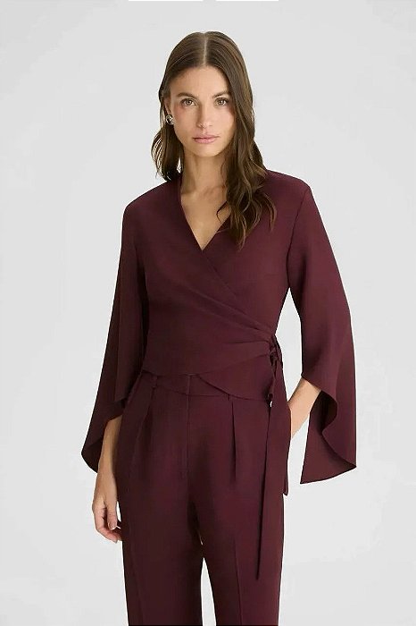 Blusa NV Roxo Fig Modelo Sofia