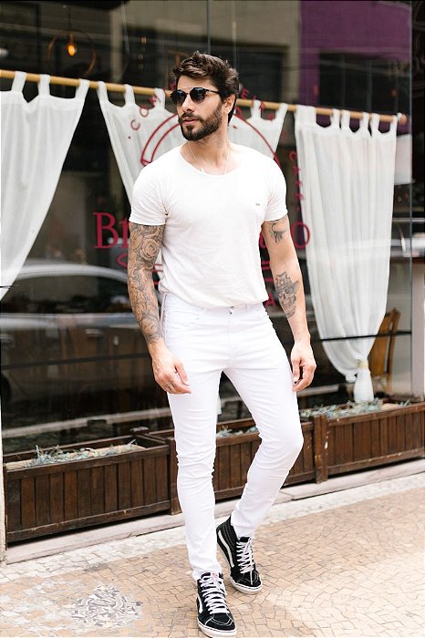calça-masculina-skinny-branca-lycra-calca-patrao-jeans-colorida-moda-2016 -  Vestuário Masculino e Feminino Moda Jeans